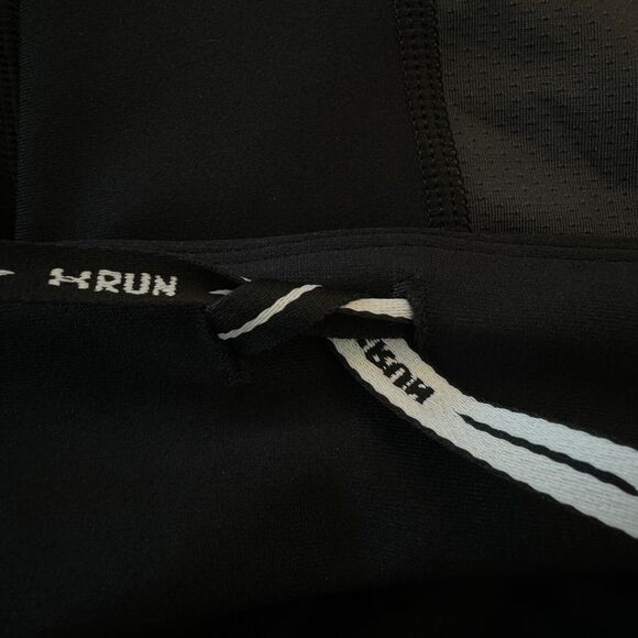 Under Armour Small Compression Capris Leggings Heat Gear Mesh Insert Black Women - Picture 5 of 8